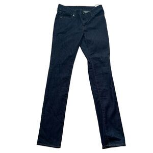Uniqlo dark wash straight leg jeans